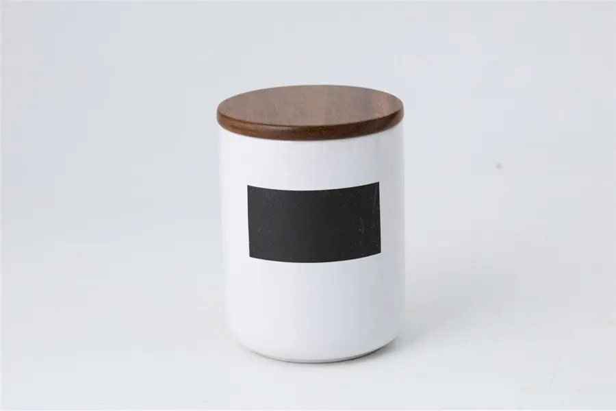 Handwriting Black Board Food Storage Sealed with Wood Lids
