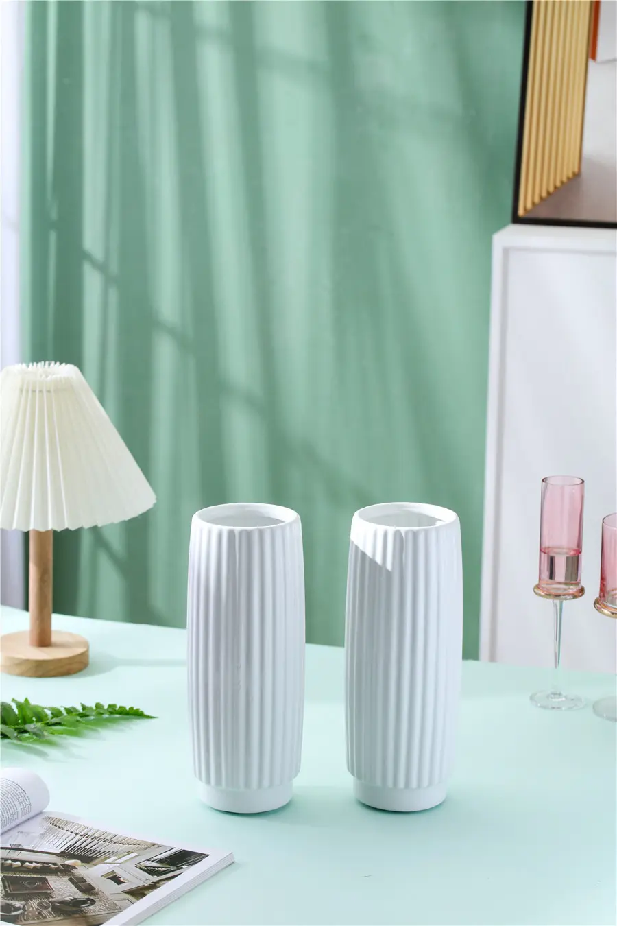 Straight Frosted Vase (3)3op